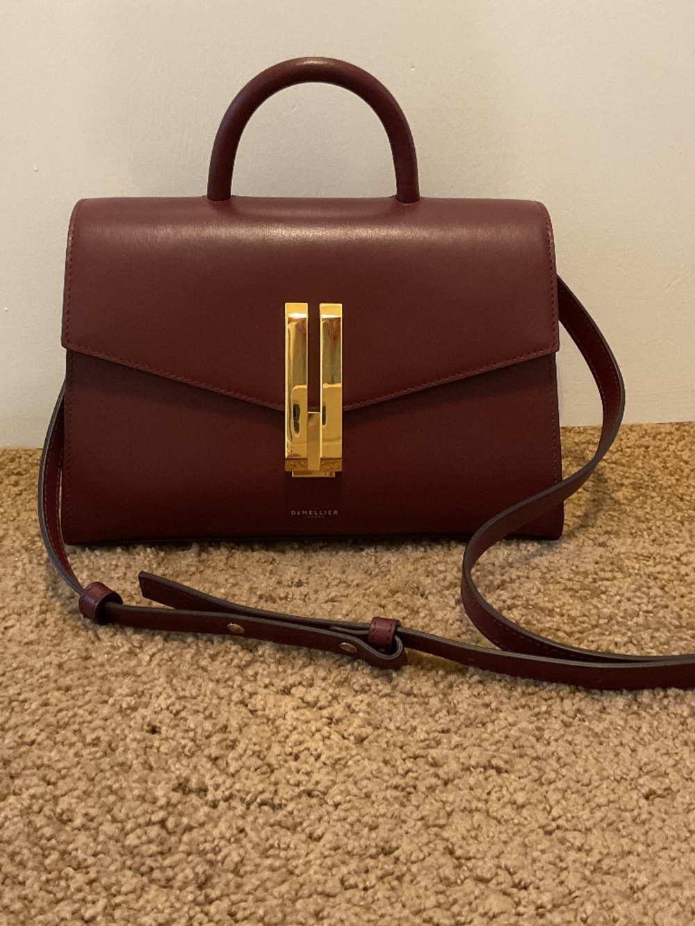 DeMellier Top Handle Crossbody Bag, Burgundy